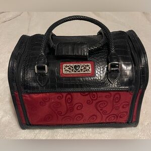 Brighton burgundy and black make up bag